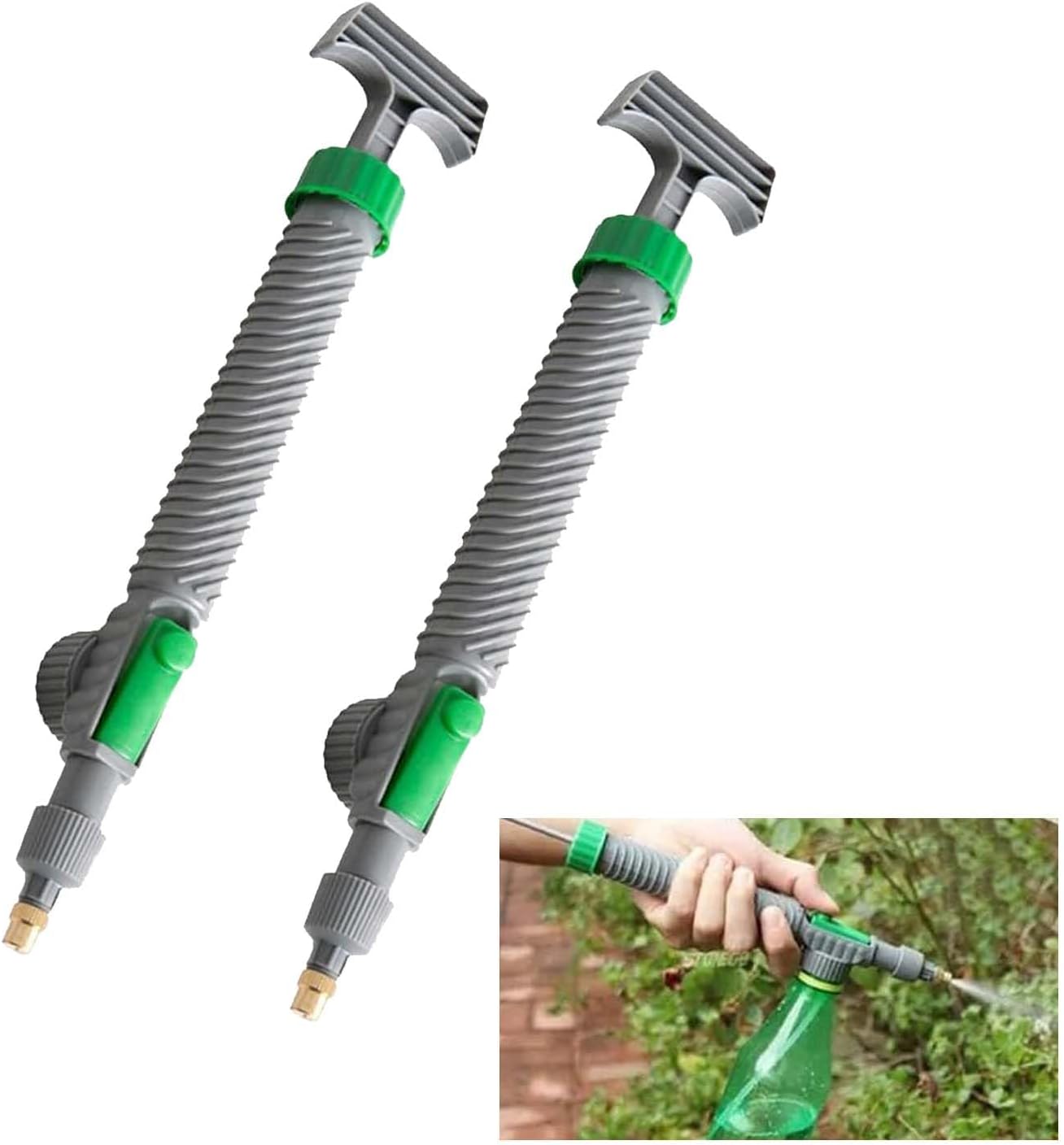 Drucksprüher, Sprühkopf Für Trinkflaschen, Druckpumpenzerstäuber, Pflanzensprüher, Metallsprühflasche, Mister Irrigation (2er-pack)