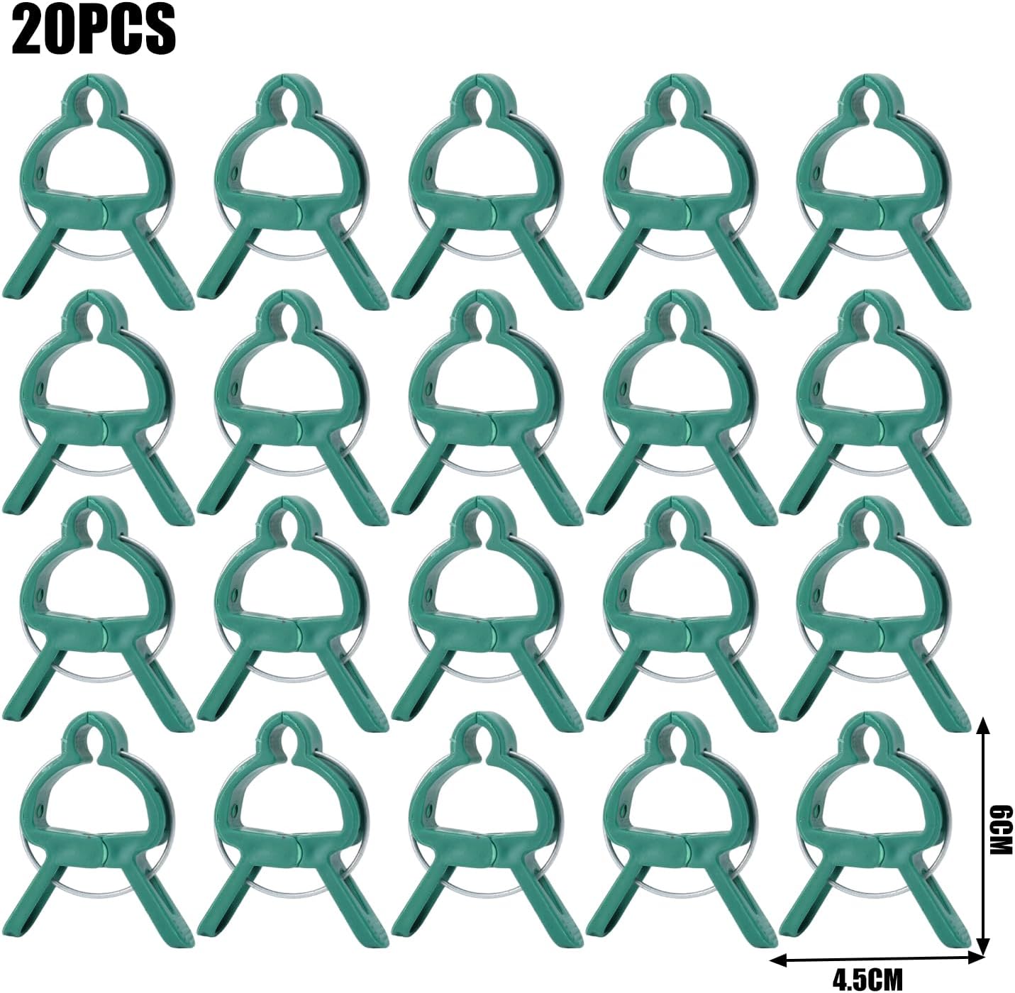 Pflanzenclips, Gartenclips Zur Stützung Von Pflanzen, Blumen Und Kletterpflanzen, Schonend, Langlebig, Set Mit 20 Pflanzenstützclips (groß, 6 X 4,5 Cm).