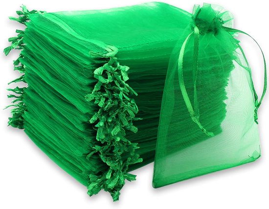 100 Dunkelgrüne Organzabeutel, 10 X 15 Cm Große Schmuck-/geschenktüten Für Feste, Partys, Hochzeiten, Weihnachten