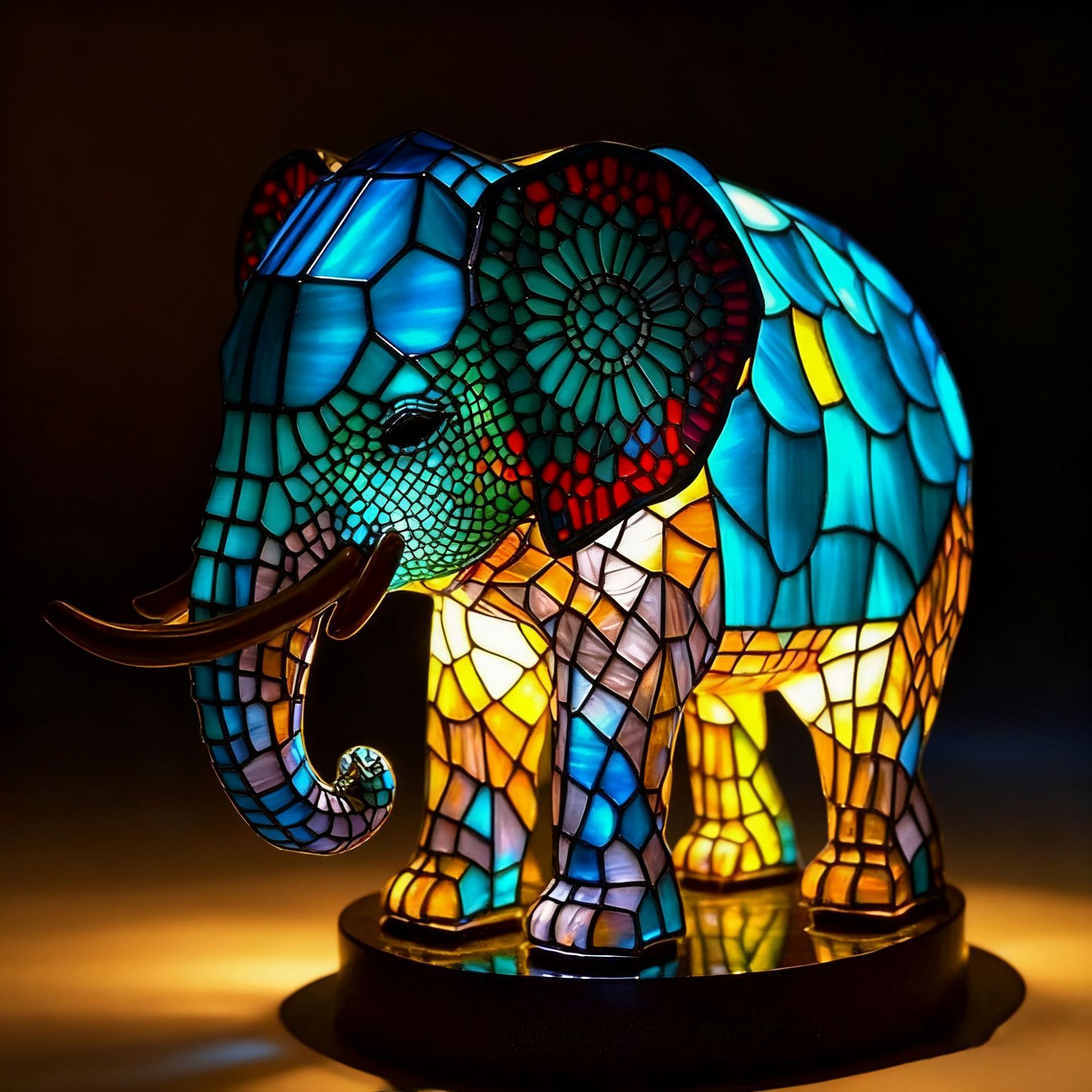 Tischleuchte In Form Eines Langnasigen Elefanten (batteriebetrieben) – Retro-tischleuchte – 3d-tier-nachtlicht – 17 Cm – Led-3d-lichtornament