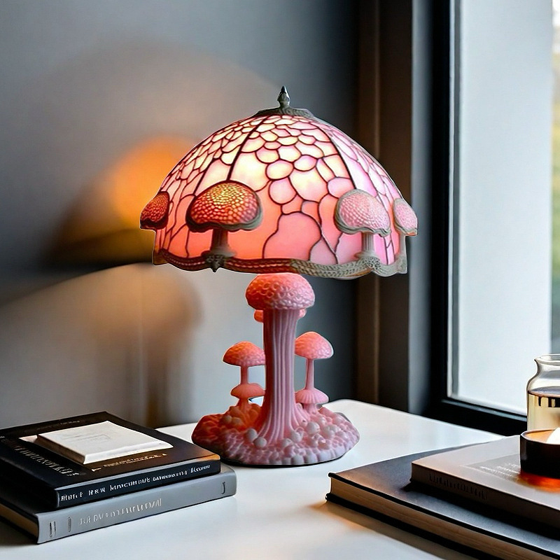 Pilzförmige Tischleuchte (batteriebetrieben) – Retro-tischleuchte – 3d-tier-nachtlicht – 17 Cm – Led-3d-lichtornament