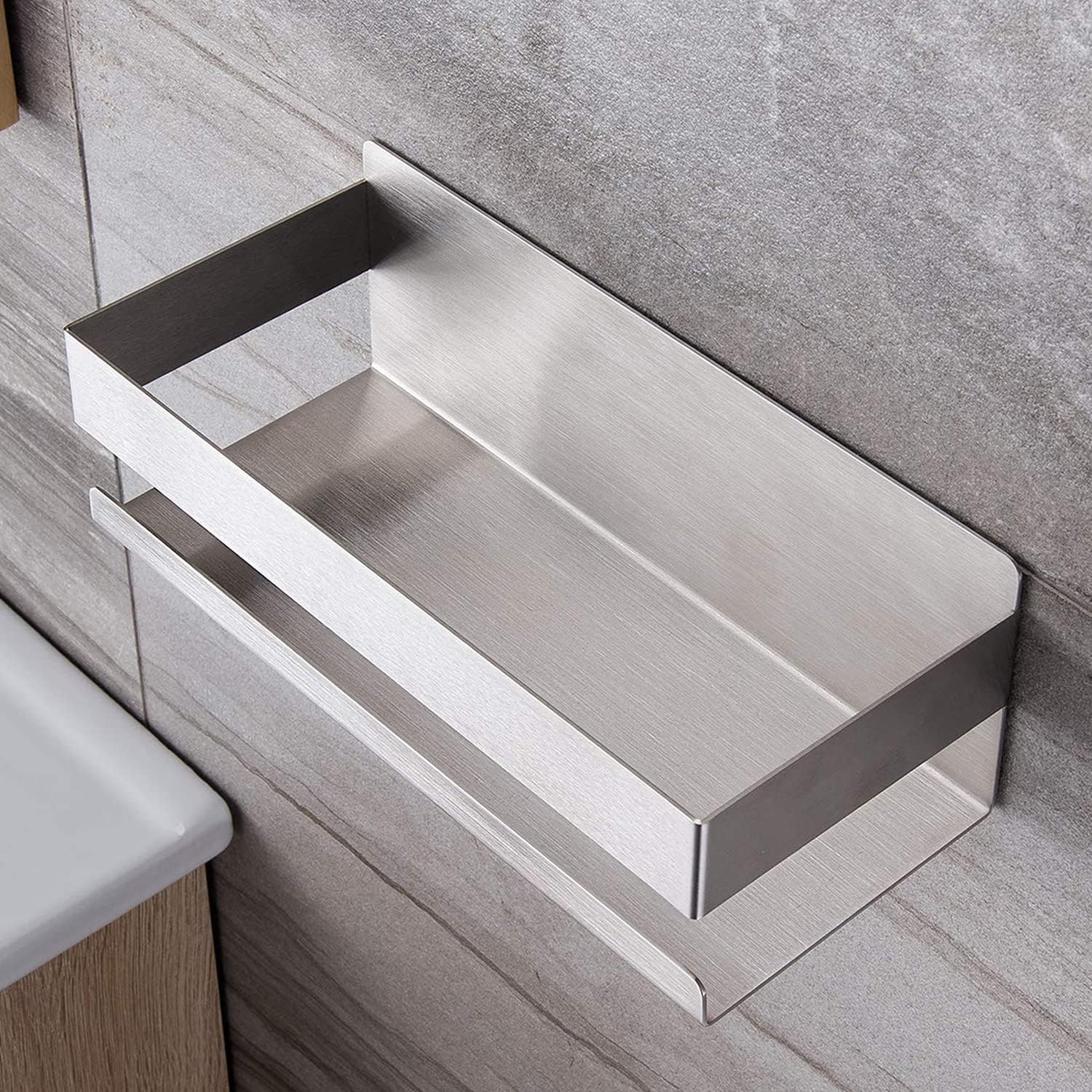 Duschablage, Selbstklebende Eckablage Fürs Badezimmer, Edelstahl Sus 304