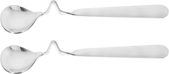 Edelstahllöffel Mit Gebogenem Griff Zum Aufhängen, Tropffreier Marmeladen- Und Kaffeerührer, 14,5 Cm