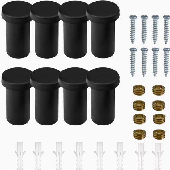 Metall-wandhaken – 8 Robuste, Schwarze, Runde Dekohaken Für Handtücher Und Bademäntel