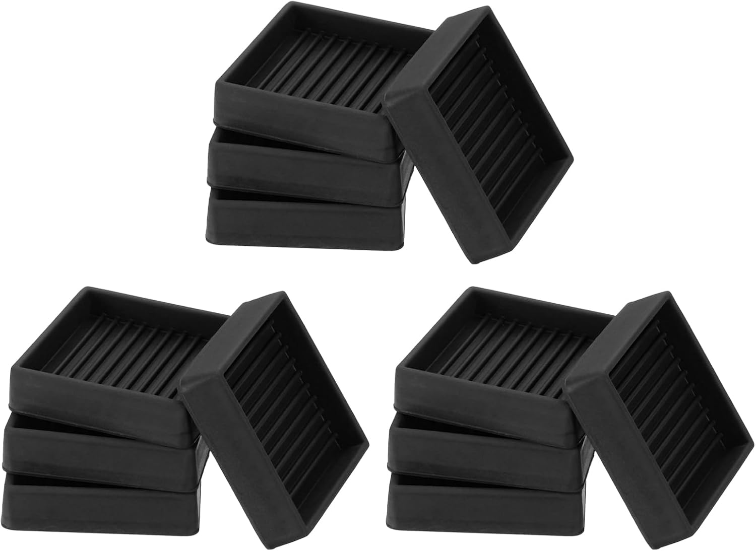 2-zoll-gummifüße Für Möbel, 12er-packung, Rutschfeste Matten Für Möbel/betten/sofas, Schwarz