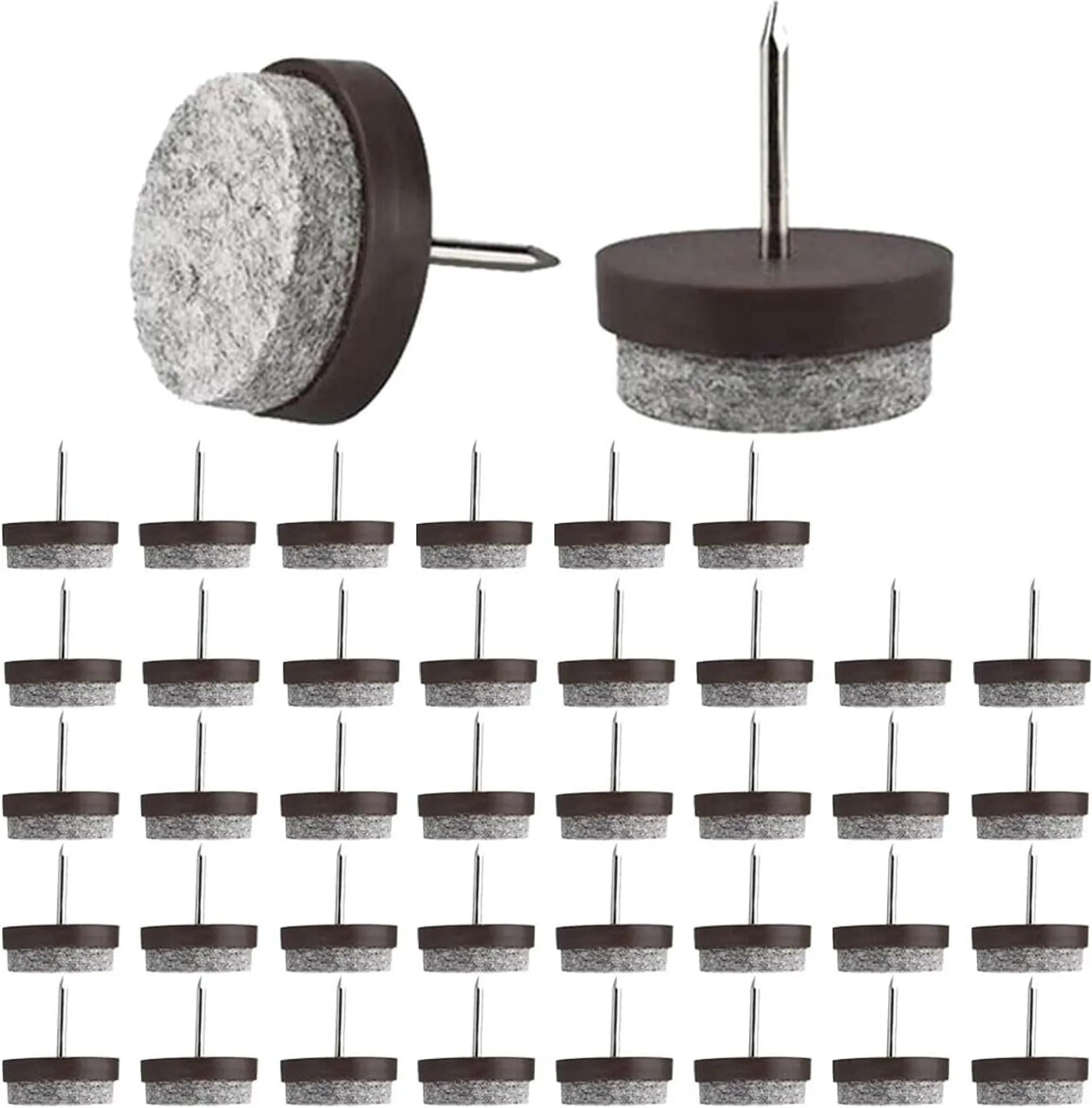 40er-packung Filzgleiter Zum Aufstecken Für Möbel- Und Stuhlbeine, 24 Mm Durchmesser