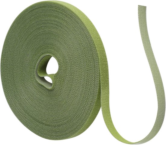10 Meter Langer Pflanzenkabelbinder, Klettverschluss, 10 Mm Kabelbinder, Wiederverschließbar, Geeignet Für Pflanzen, Grün.