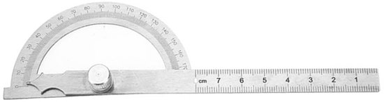 Stabiles Goniometer 15 Cm, Verstellbares Winkelmessgerät, 180°-winkelmesser, Winkelmesser, Messgerät (80 X 120 Mm).