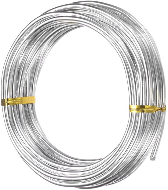 3 Mm X 10 M Silberner Handgewebter Aluminiumdraht Für Diy-bastelarbeiten Und Blumen