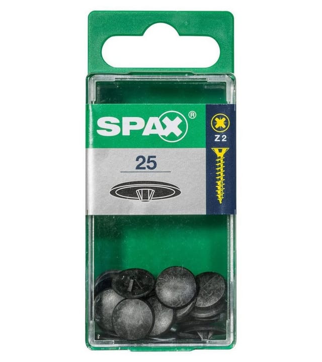Spax - Abdeckkappen schwarz zum stecken - 25 Stk. Abdeckkappen