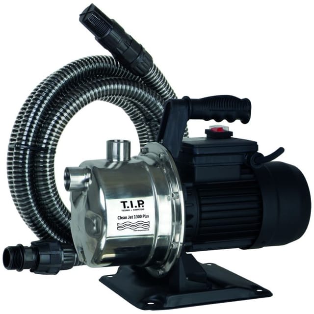 T.i.p. - Gartenpumpe Clean Jet 1300 Plus mit Kit 1200 Watt Wasserpumpe Pumpe