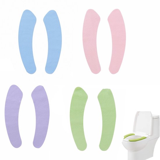 4er-pack Waschbare, Wiederverwendbare, Selbstklebende, Weiche Universal-wc-sitzbezüge Mit Heizung