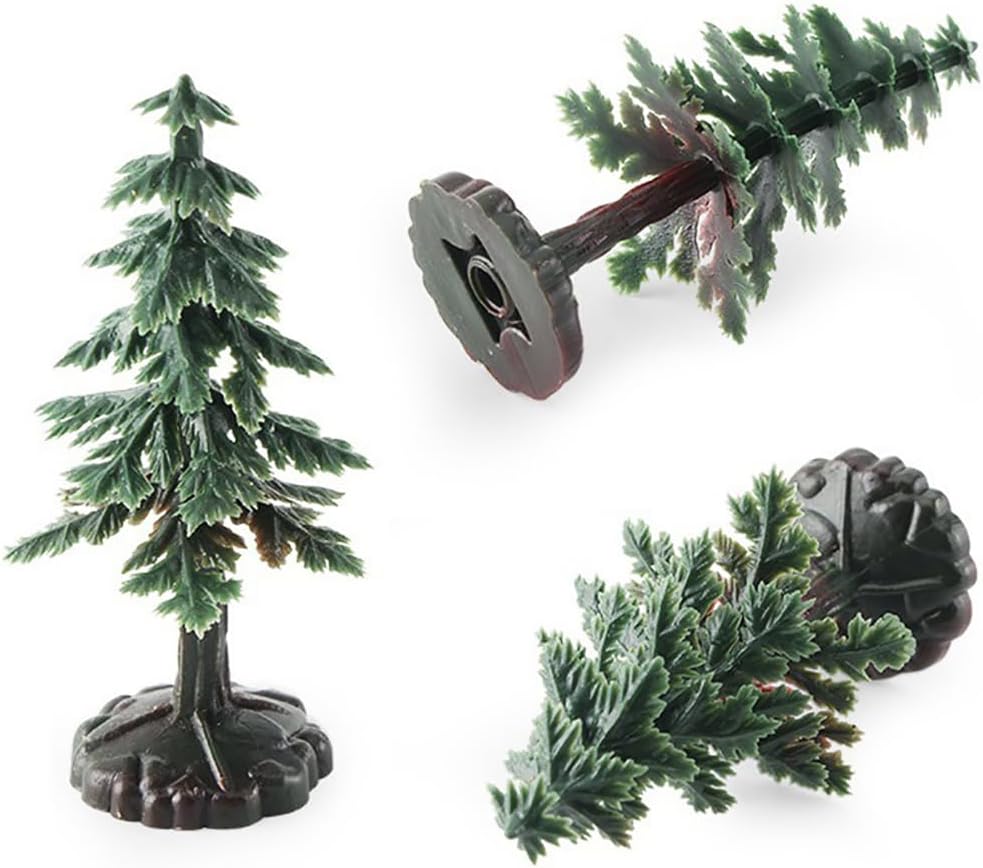 Mini-kunststoffbaum – Mini-weihnachtsbaumfigur – Künstliche Tanne – Gebäudemodell – Landschaft – Künstliche Grünpflanze – Feengarten