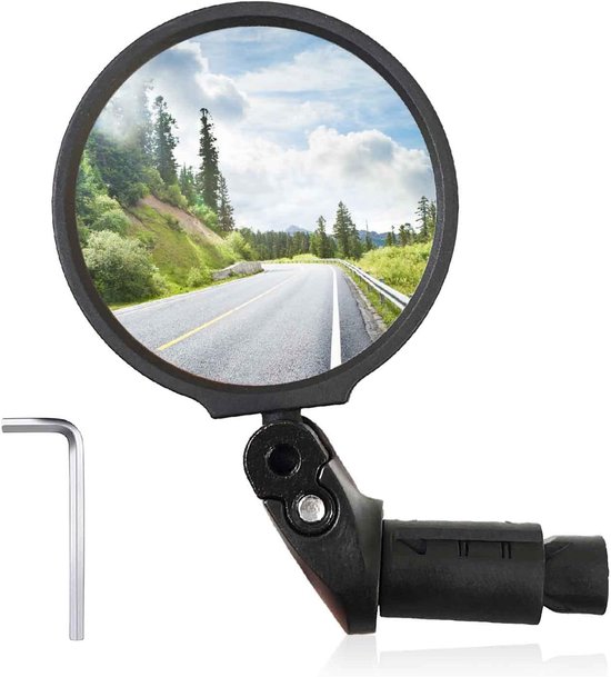 Fahrradspiegel, 360° Drehbar, Einziehbar, Hd-mini-rückspiegel, Montage Oben/unten, Universell Für Fahrräder Und E-bikes (14,8–23 Mm)
