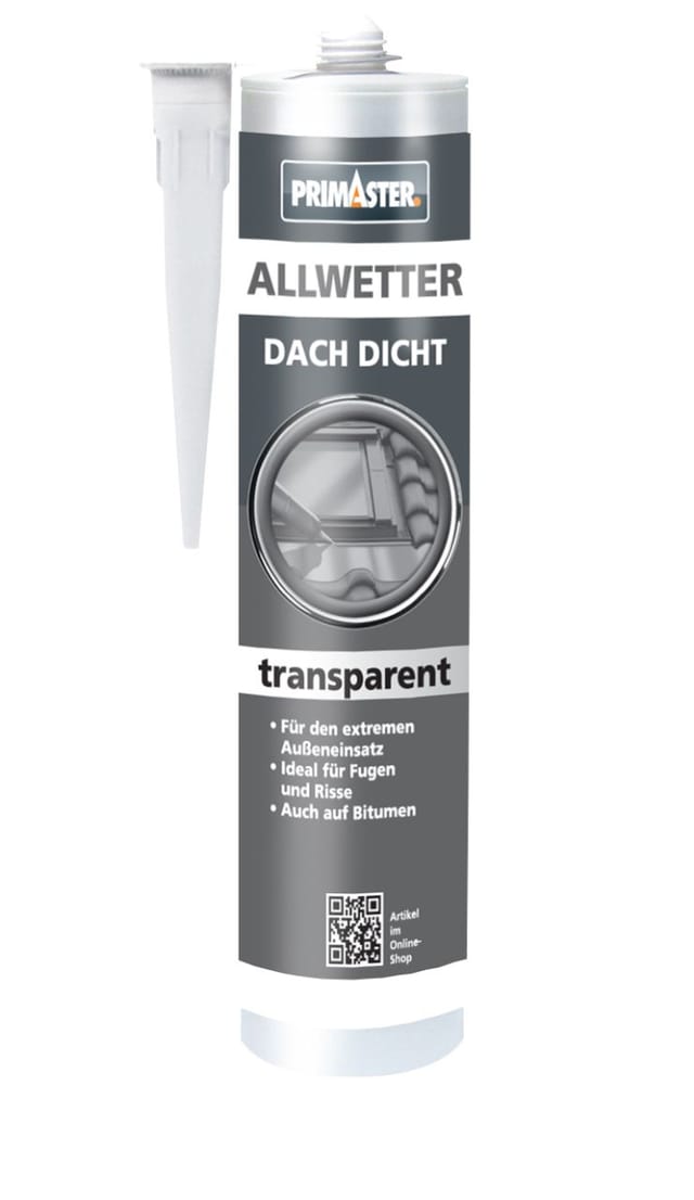 Primaster - Allwetter Dach Dicht Transparent 310ml Spezialdichtstoff Dachdichtung