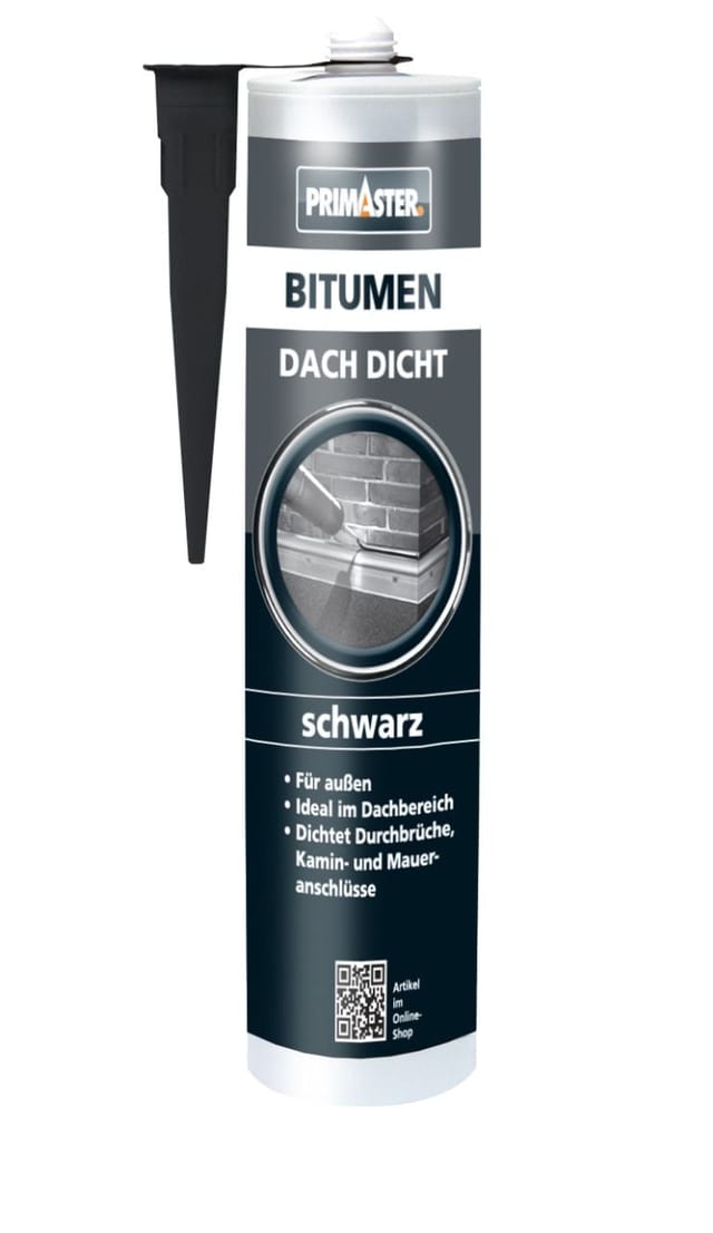 Primaster - Bitumen Dach Dicht Schwarz 310ml Fugenmasse Dachdichtung Bitumenmasse