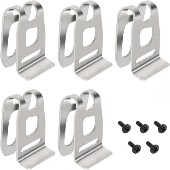 Gürtelclips Für Makita Schlagbohrmaschinen – 5er-pack – Inklusive Schrauben – Bohrerclips – Edelstahl – Ersatz-bohrerclips – Silber