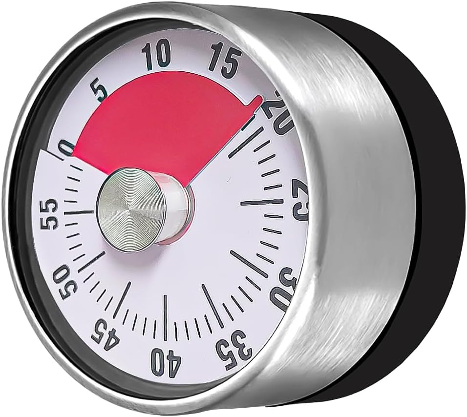 Mechanischer Küchentimer – Timer Mit Erinnerungsfunktion – Optischer Timer – Magnetischer Timer Mit Anbringbarem Sensor – Batteriebetriebene Mechanische Uhr
