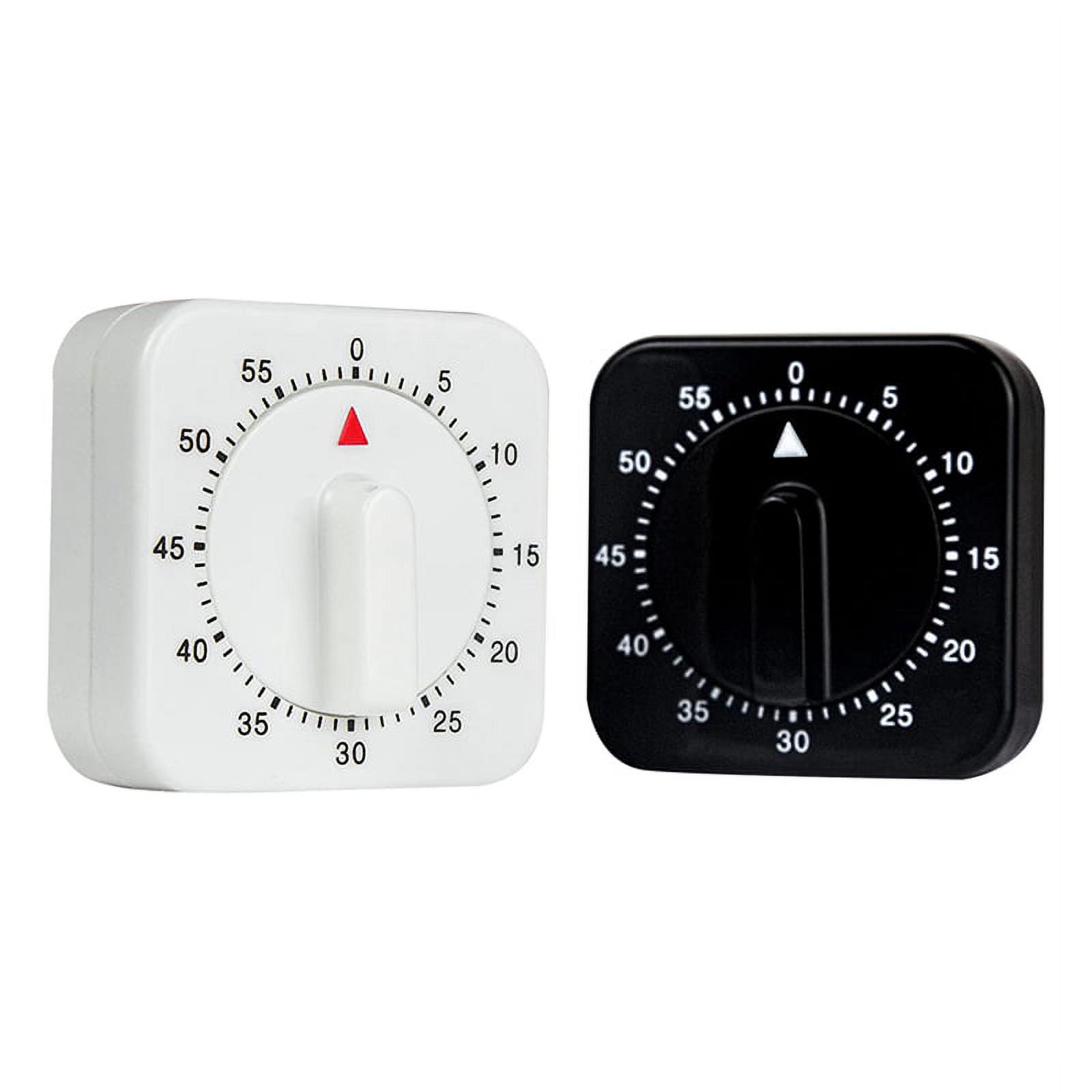 Zwei Quadratische Mechanische Küchentimer (60 Mm), Kochtimer Mit Lautem Alarm.