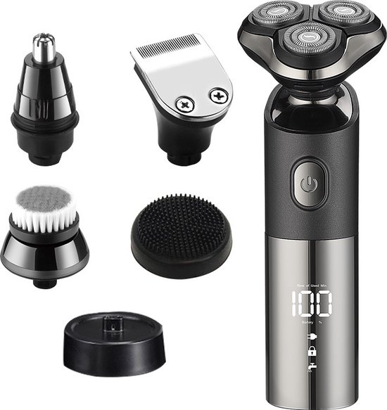 5-in-1 Herrenrasierer – Rasierer – Rasur – Barttrimmer – Mit Trimmer, Nasenhaartrimmer Und Reinigungsbürste