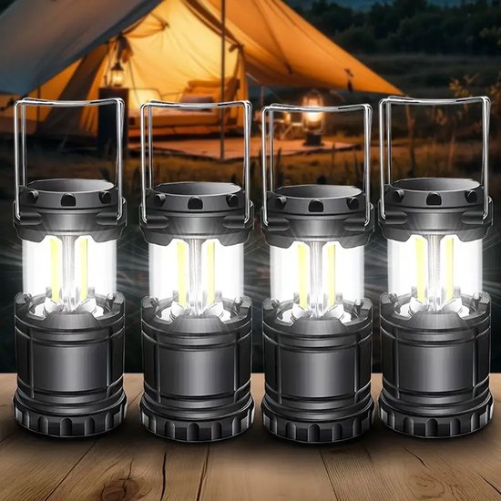 Kleine Campinglampe, Zeltlampe Für Draußen, Tragbare Campinglampe, Multifunktionale Notleuchte, Batteriebetrieben (batterien Nicht Enthalten) - 4
