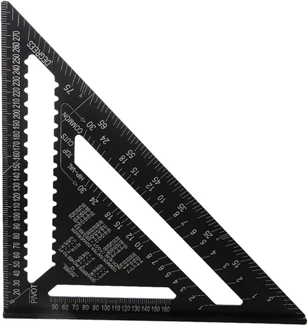 Professioneller Metrischer Winkelmesser, Schwarz, 30 Cm, Hochpräziser Winkelmesser Für Die Holzbearbeitung, Winkellineal Für Die Holzbearbeitung