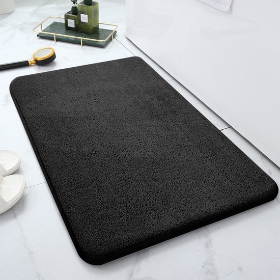Badematten – Badezimmermatte, 50 X 80 Cm, Graue Badematte, Saugfähige, Rutschfeste Mikrofasermatte, Maschinenwaschbar