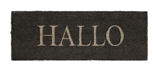 Andiamo - Fußmatte Hallo Kokos grau, 26 x 75 cm Matten Fußmatten Schmutzmatte