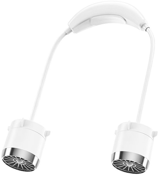 Nackenventilator, Tragbarer Mini-staubsauger, Usb-aufladbarer Ventilator, 100 Windgeschwindigkeitsstufen, Verstellbarer Schlauch, 800-mah-akku, Für Outdoor-sportarten
