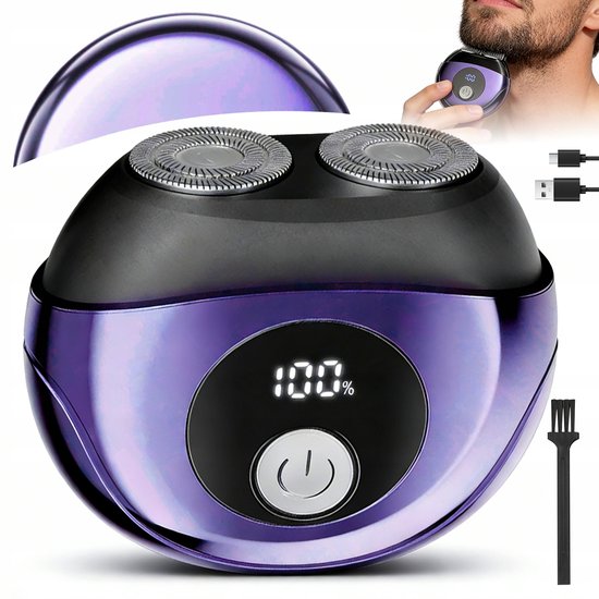 Mini-elektrorasierer Für Herren, Magnetisch Aufladbar, Wasserdicht (ipx6), 150 Minuten Akkulaufzeit, Inklusive Aufbewahrungstasche Und Ladegerät – Ideal Für Reisen Und Als Geschenk