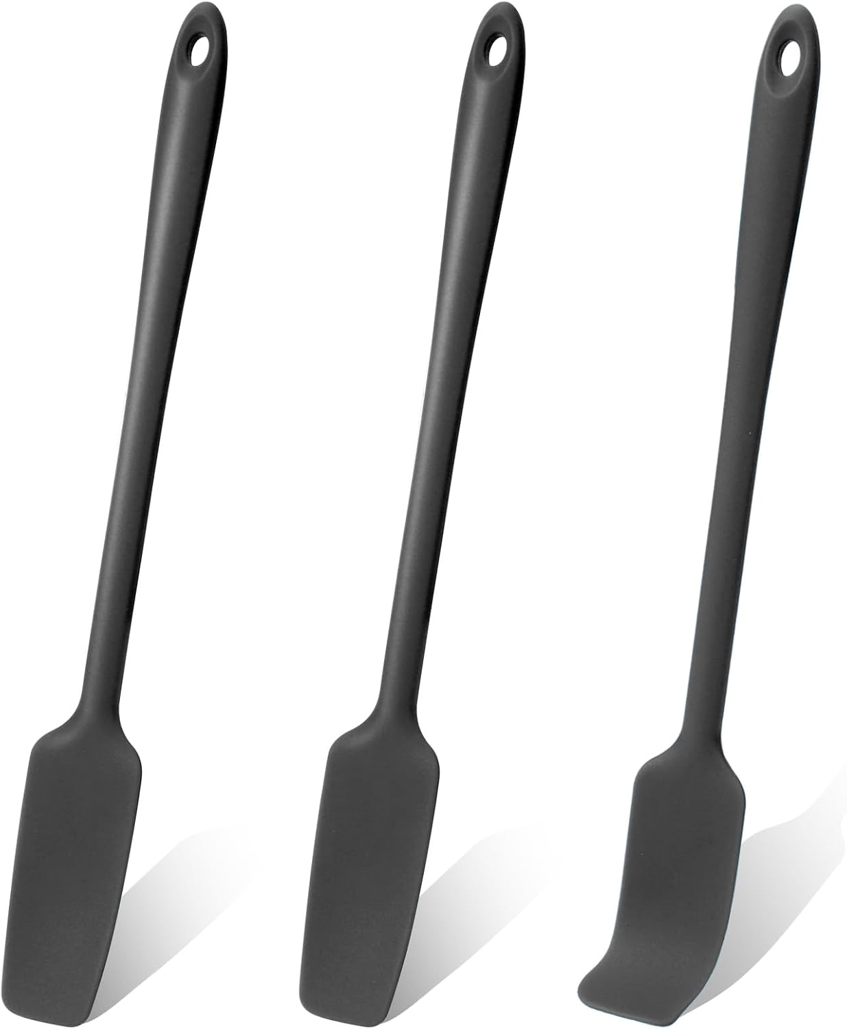 3-teiliges Set Kleiner Silikonspatel Mit Langen Griffen, Hitzebeständig, Antihaftbeschichtet, Mini-marmeladenspatel, Schmal, Aus Gummi, Für Backen Und Küche, 28 Cm (11 Zoll)