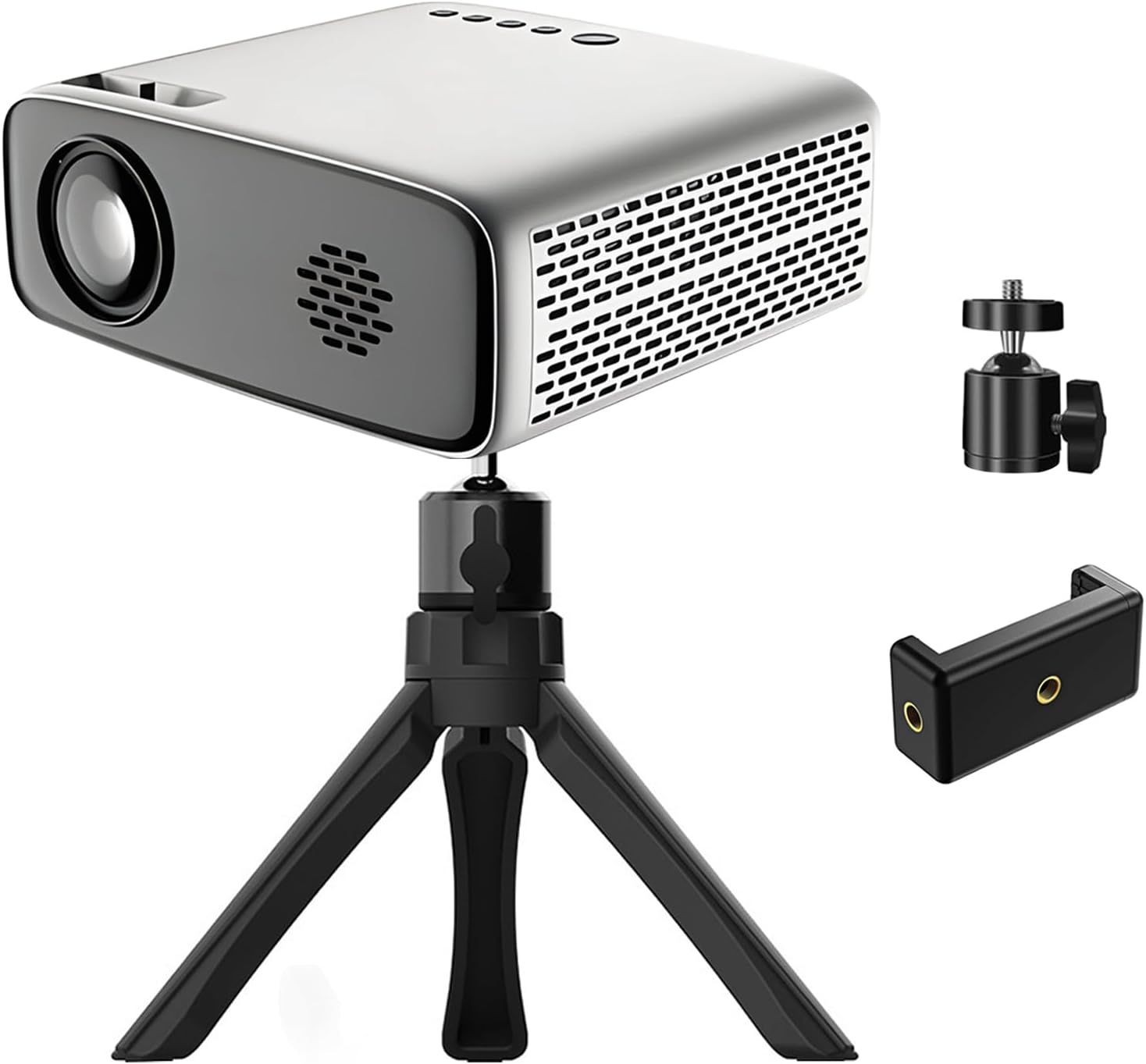 Mini-projektorstativ - Verstellbarer Mini-projektorständer Mit 360° Drehbarem Kugelkopf - 20 Cm Höhe Im Zusammengeklappten Zustand.