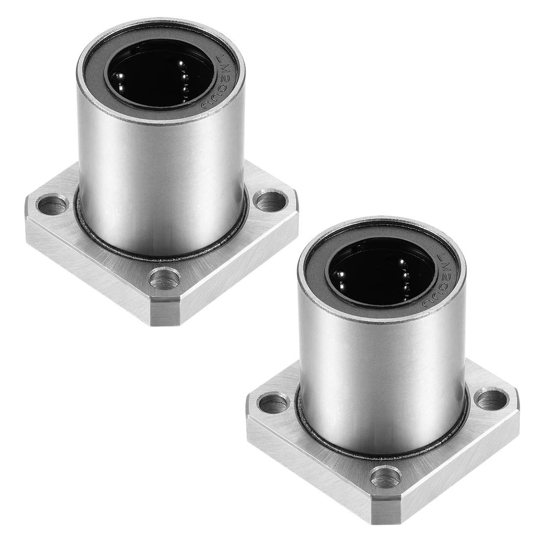 Zwei Lmk20uu Linearkugellager Mit Quadratischem Flansch, 20 Mm Innendurchmesser.