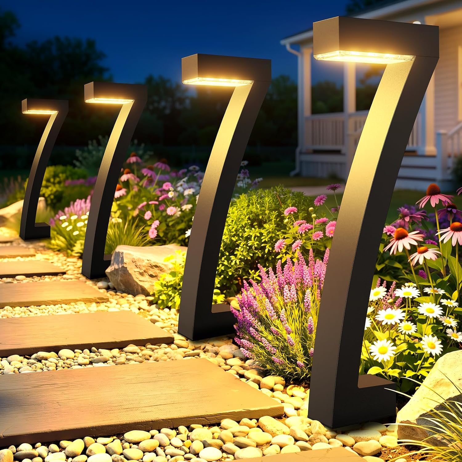 Solar-wegeleuchten Im 4er-pack: Verbesserte, Helle Led-gartenleuchten, Ip65 Wasserdicht, Für Hof, Einfahrt, Gehweg Und Terrasse