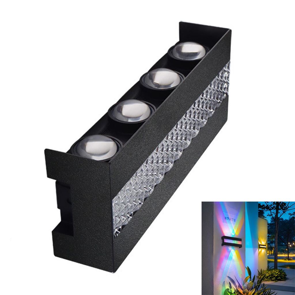 Diese Led-wandleuchte Für Den Innen- Und Außenbereich Verfügt Über 10 W Rgb-farbwechsel Und Ist Eine Ideale Wahl Für Gärten Und Wohnhäuser.