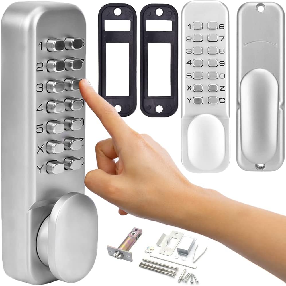 Code-türschloss – Intelligentes Türschloss Mit App-anbindung, Haustürschloss Mit Manuellem Schlüssel, Elektronisches Türschloss Für Türstärken Von 3,5–4,5 Cm Und Euro-einbau.