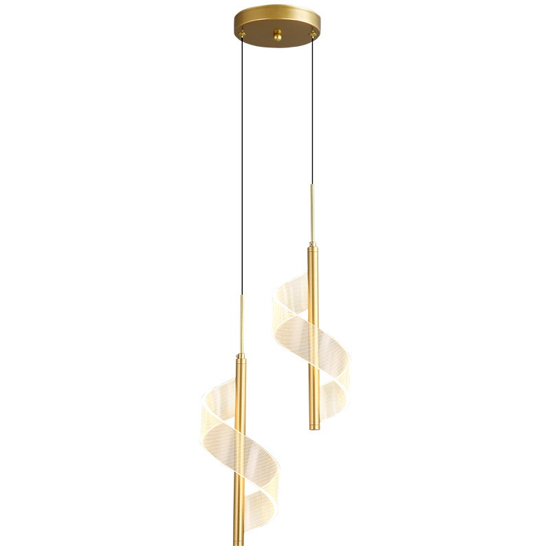 Transparente Acryl-pendelleuchte Mit 2 Leuchtenköpfen, Dimmbare Led-pendelleuchte, Höhenverstellbar, Moderne Deckenleuchte Für Kücheninsel, Esszimmer