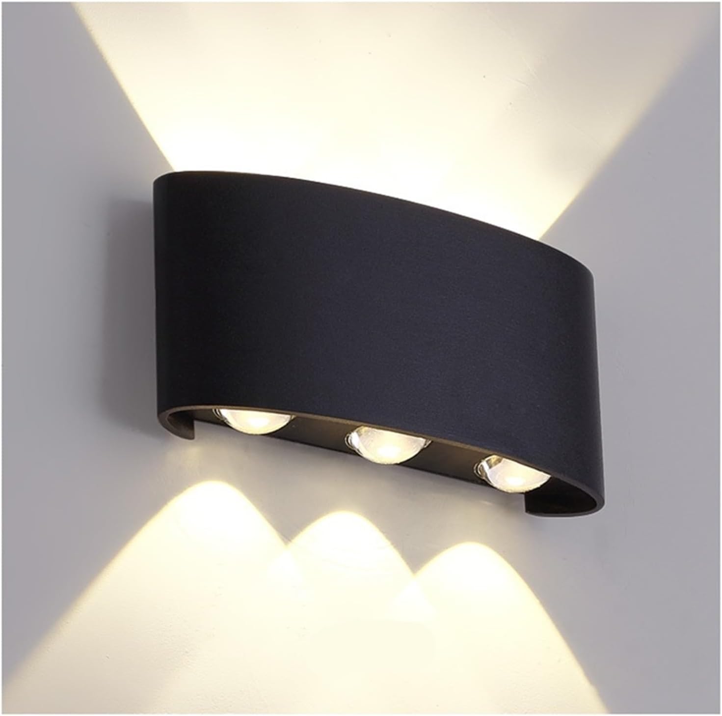 Wandleuchte, 6w, Wandmontage, Geeignet Für Innenhöfe Und Eingänge - Schwarz.