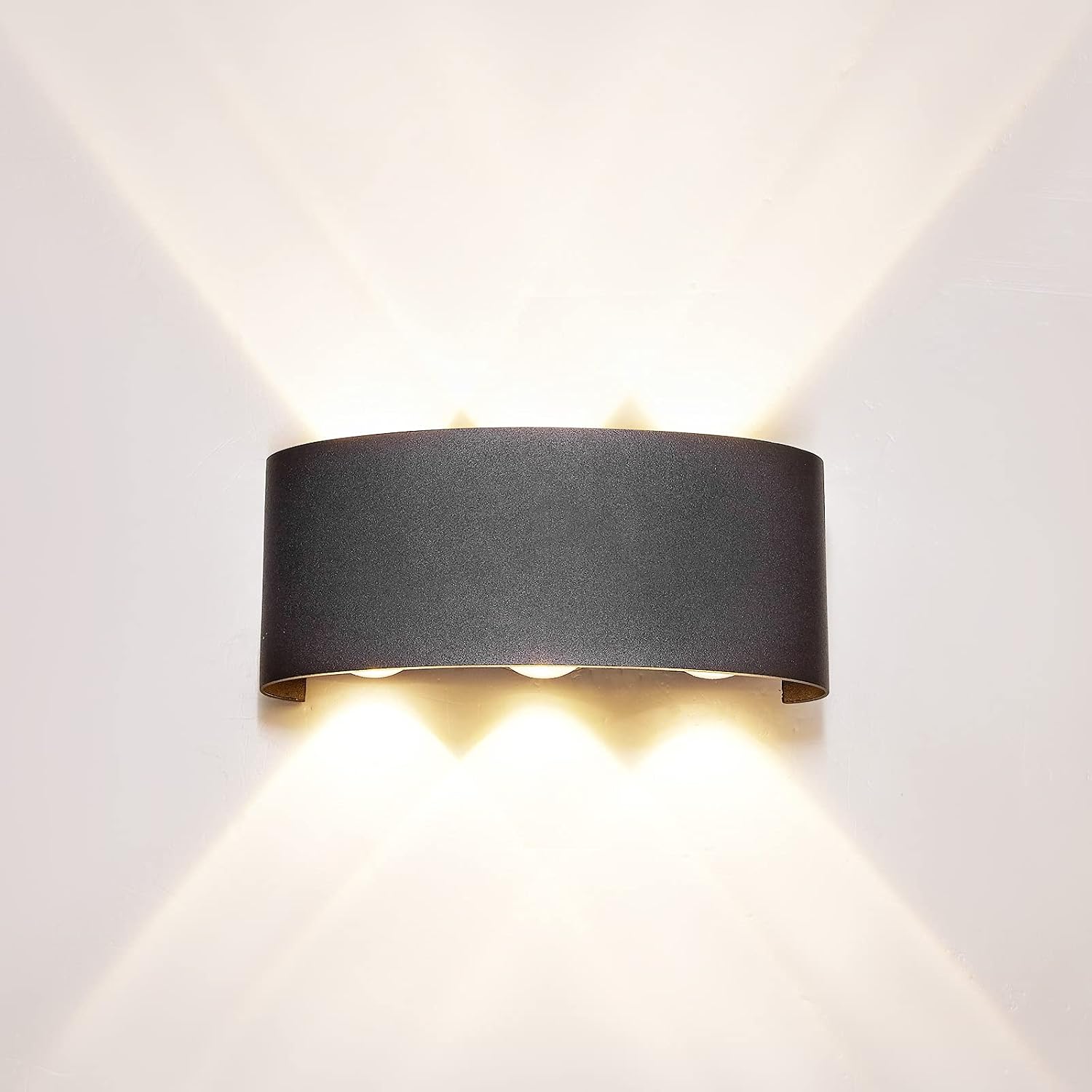 Moderne, Wasserdichte Außenwandleuchte, 6-watt-verandawandleuchte, Verstellbar, Matte, Schwarze Wandleuchte Für Den Innenbereich, Geeignet Für Höfe