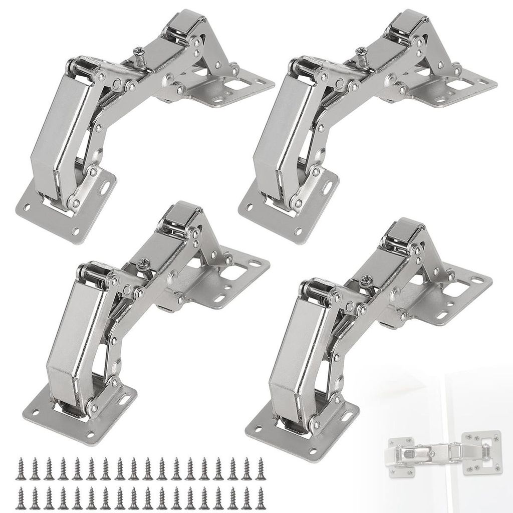 170°-möbelscharnier Mit Soft-close-funktion Und 36 Schrauben, Für Schrank- Und Holzmöbeltüren, Kein Bohren Erforderlich, Für Türen Mit Einer Stärke Von 16–40 Mm