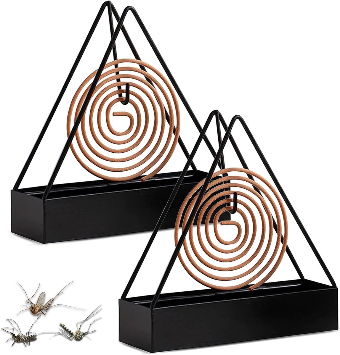 Moskitospiralenhalter-set (2er-pack) – Spiralförmige Metallhalterung Zum Schutz Vor Mücken In Garten, Pool Und Terrasse