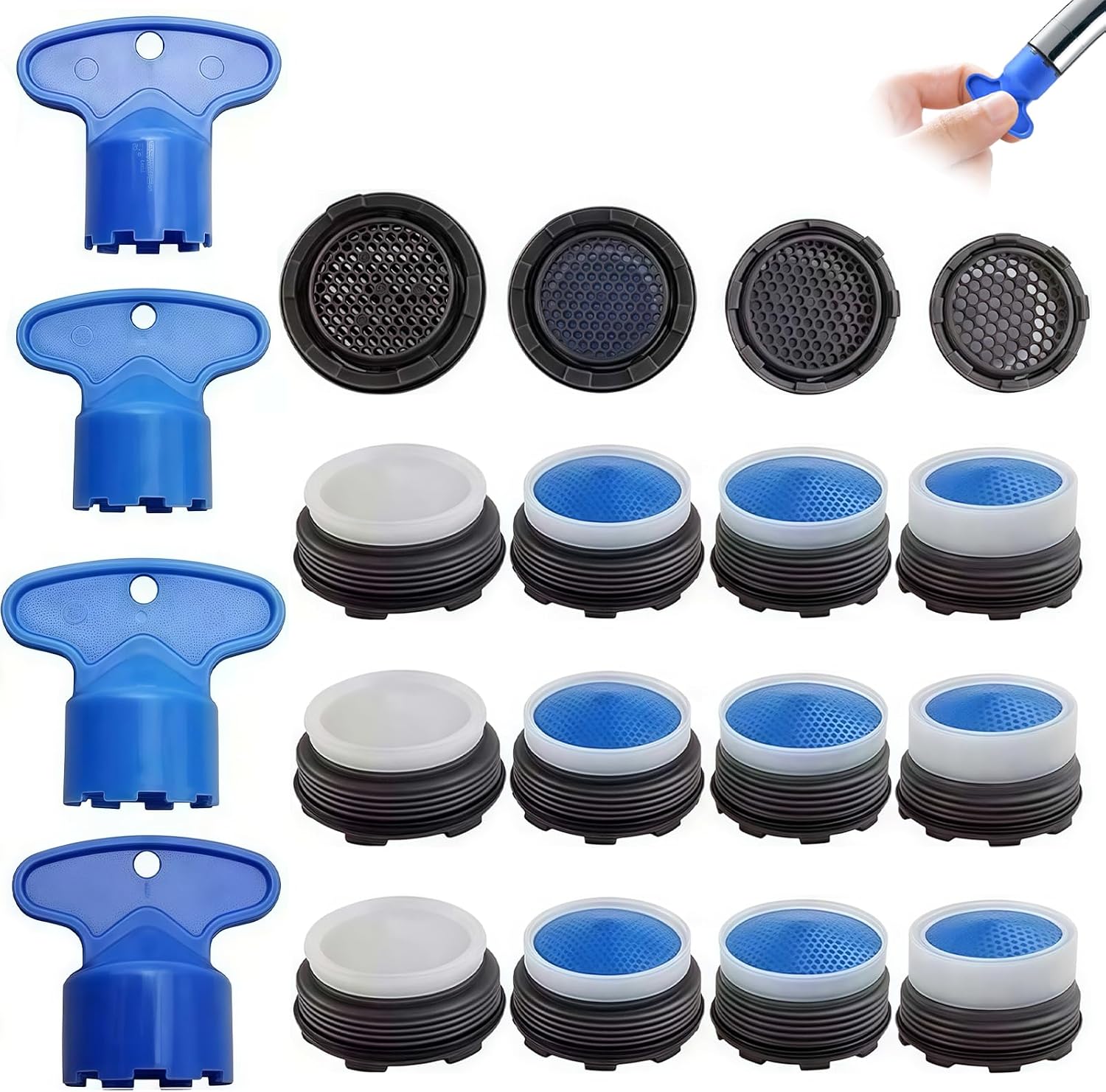 20er-packung Strahlregler Für Wasserhähne, Werkzeug Zum Entfernen Von Strahlreglern, Ersatzteile Für Strahlregler Für Spülbecken
