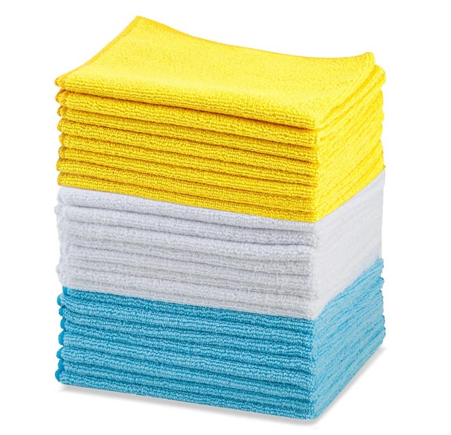 Mikrofasertücher, 24 Stück Pro Packung, Verschiedene Farben, 40 X 30 Cm