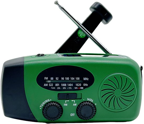 Solarbetriebenes Kurbelradio, 2000-mah-akku, Noaa Am/fm-band, Led-taschenlampe Und Sos-alarm, Geeignet Für Outdoor-survival Und Camping.