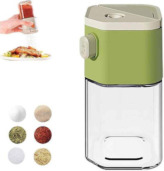 Multifunktionale Gewürzflasche Mit Salzdosierung, Präziser 200-ml-dosierer Für Küche, Outdoor, Camping Und Grillen – Grün