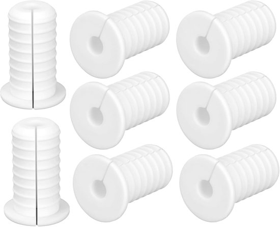 8-teiliges Starlink Anti-rutsch-kabelklemmen-set Mit Wasserdichten Wandeinführungslöchern, 19 Mm Durchmesser, Weiß.