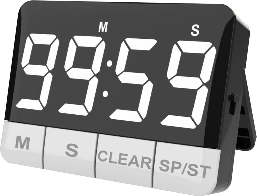 Küchentimer, 120 Dezibel Lauter Alarm, Großes Led-display, Energiesparend, Magnetischer Countdown, Tragbarer Multifunktionstimer