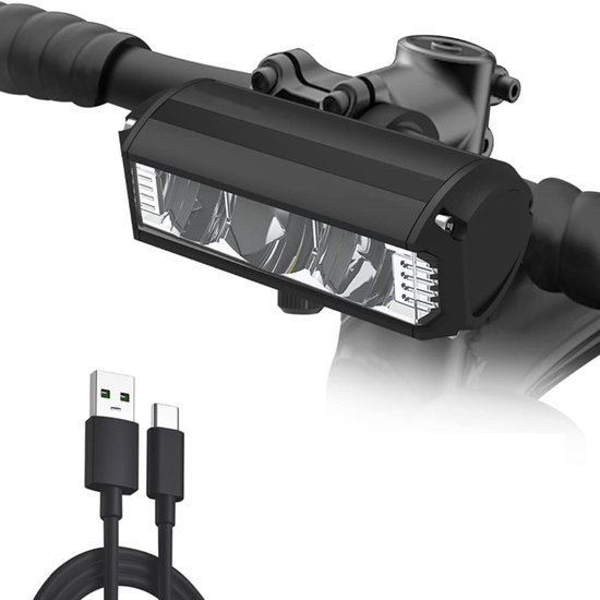 Wiederaufladbares Fahrradlicht Per Usb, Ein Superheller Led-scheinwerfer Mit Vier Modi: Fernlicht Und Abblendlicht. Es Ist Wasserdicht.