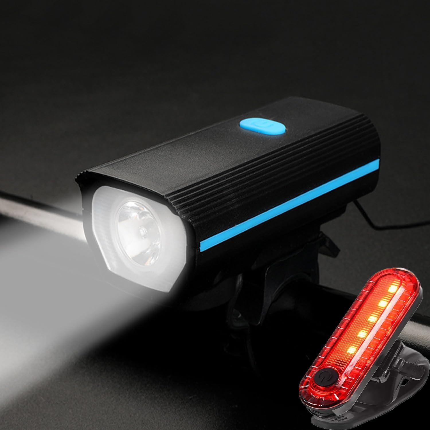 Wiederaufladbares Fahrradlicht Mit Klingel, Rücklicht, Superhellem, Wasserdichtem Scheinwerfer Und Schnellverschluss Für Nachtfahrten Auf Rennrad Und Mountainbike – Ideal Für Kinder Und Erwachsene