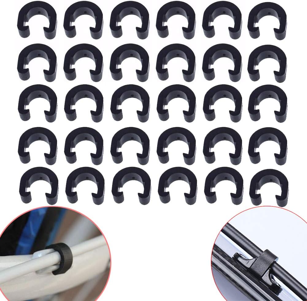 30 Schwarze C-clips Für Fahrräder, C-clip-hüllen Für Rennräder Und Mountainbikes, Flexible Führungsclips, Geeignet Für Brems-, Schalt- Und Schaltzüge